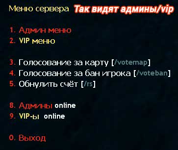 Основное меню
